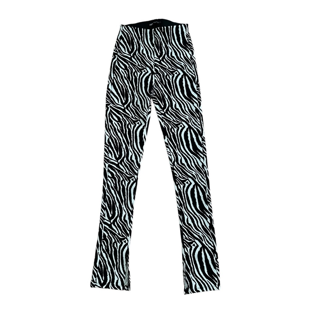 Zara Women’s Zebra Print Pants Black & White Size XS NWOT